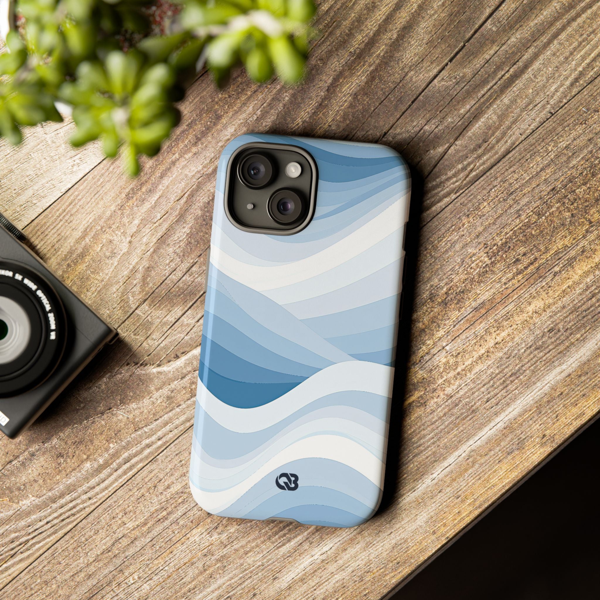 Blue Tough Phone Case for iPhone - Glacial Indigo Flow