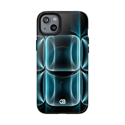 Translucent Cyber Grid · Tough 2.0 Magnetic Phone Case for iPhone · Teal