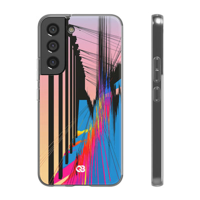 Blue Lite Phone Case for Samsung - Fractured Data Skyline