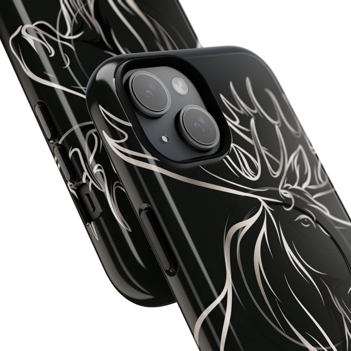 Nordic Moose Contour · Tough 2.0 Magnetic Phone Case for iPhone · Black