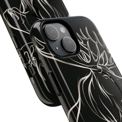 Nordic Moose Contour · Tough 2.0 Magnetic Phone Case for iPhone · Black