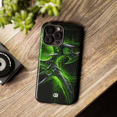 Cyber Sigil Grid · Tough Phone Case for iPhone · Green