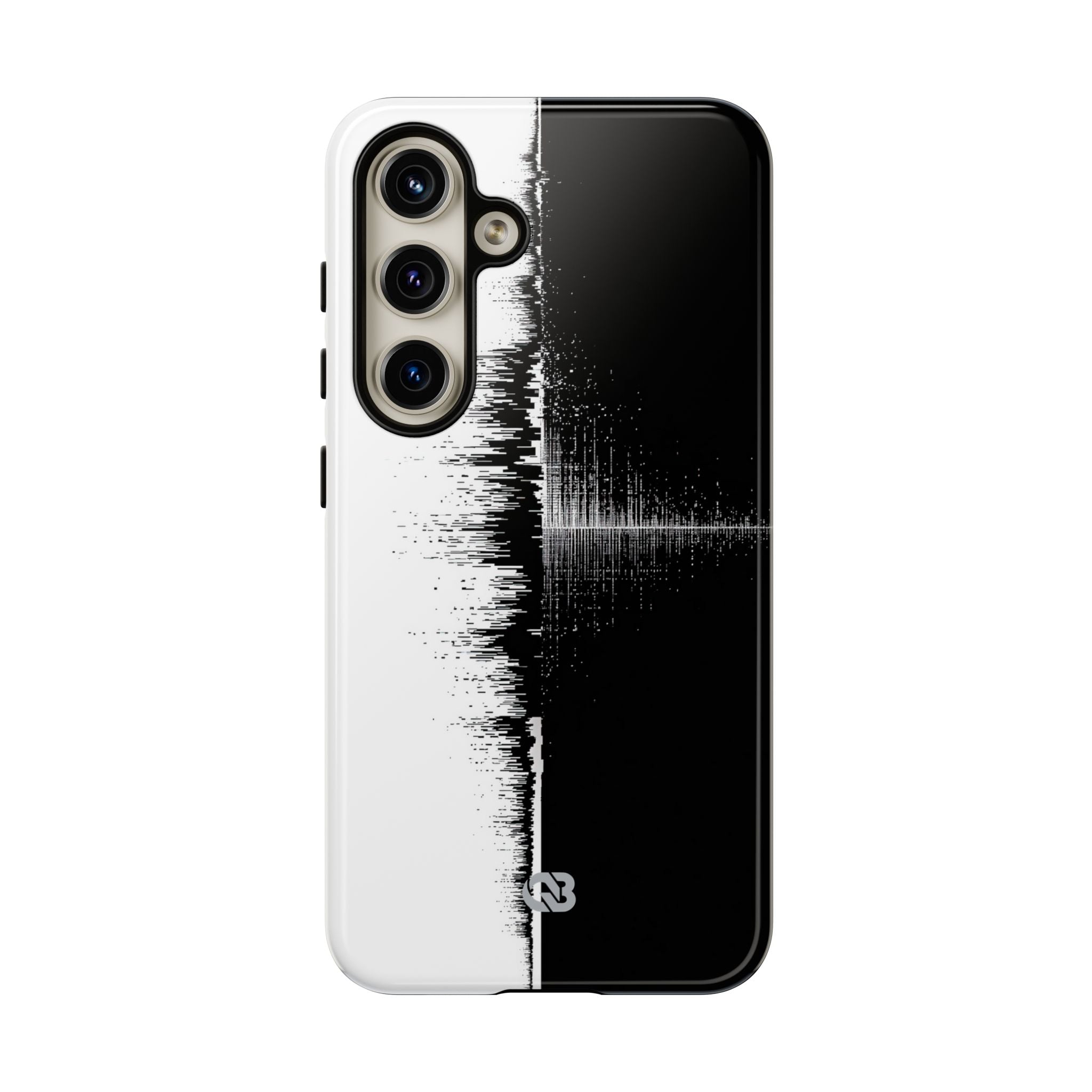Black Tough Phone Case for Samsung - Static Signal Split