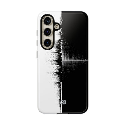 Black Tough Phone Case for Samsung - Static Signal Split