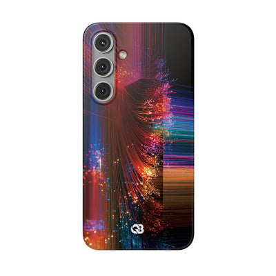 Black Lite Phone Case for Samsung - Cyber Optic Streak