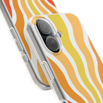 Amber Solar Waves · Soft Phone Case for iPhone