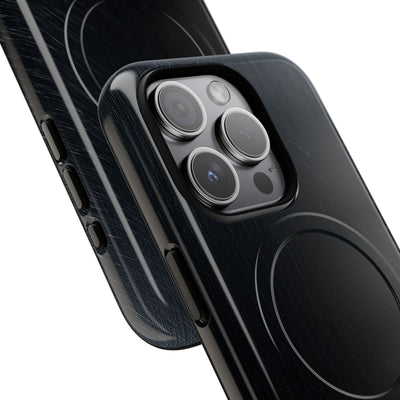 Black Tough 2.0 Magsafe Phone Case for iPhone - Midnight Brushed Grain