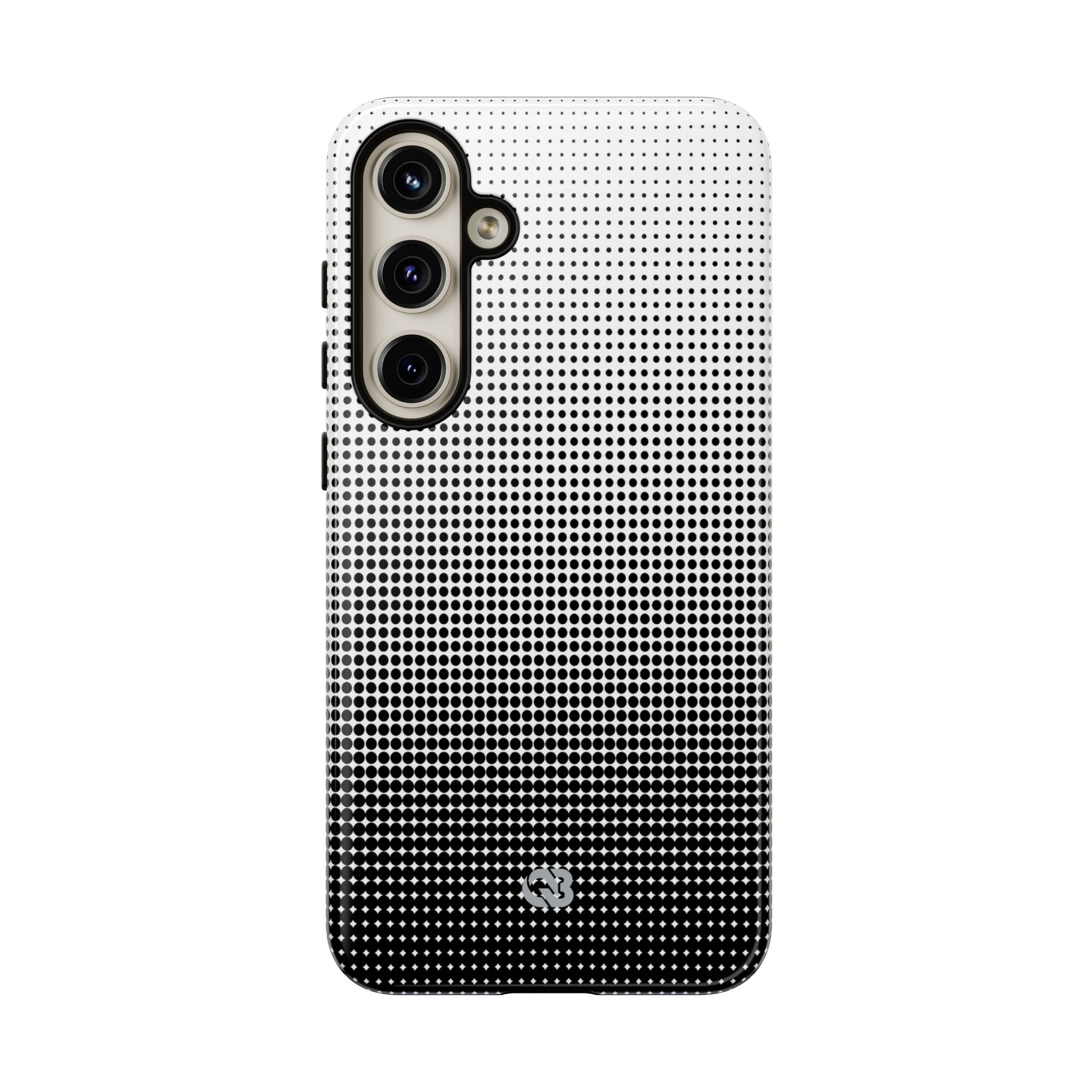 Black Tough Phone Case for Samsung - Obsidian Halftone Flux