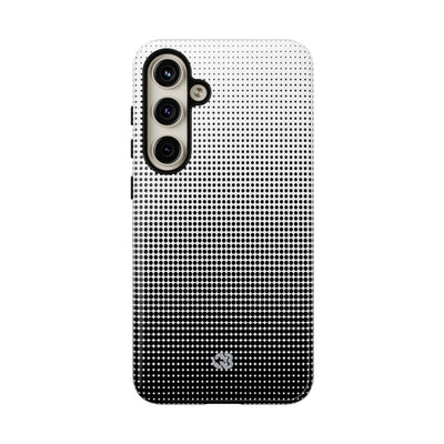 Black Tough Phone Case for Samsung - Obsidian Halftone Flux