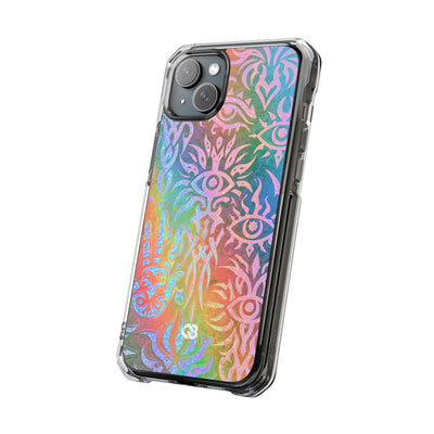 Chromatic Mystic Sigil · Clear Impact Magnetic Phone Case for iPhone · Blue