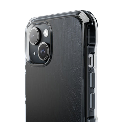 Black Impact MagSafe Phone Case for iPhone - Midnight Brushed Grain