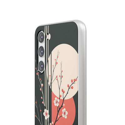 Black Lite Phone Case for Samsung - Kyoto Midnight Blossom