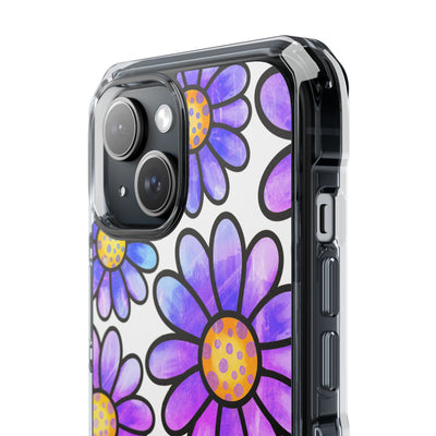Violet Grunge Bloom · Impact Phone Case for iPhone · Magsafe
