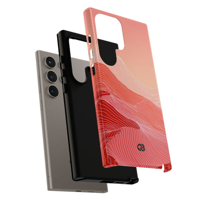 Red Tough Phone Case for Samsung - Crimson Ridge Contour