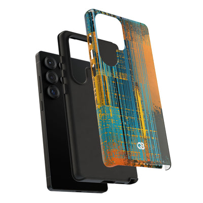Cyber Glitch Stream · Tough Phone Case for Samsung · Teal
