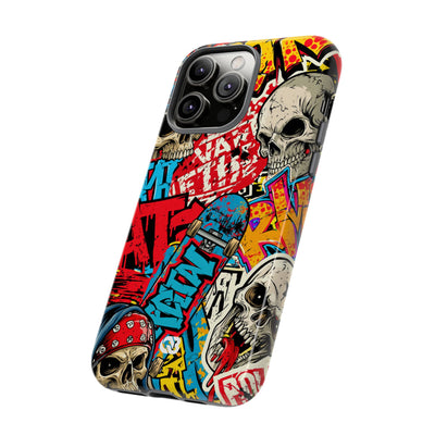 Skate Skull Riot · Tough Phone Case for iPhone · Red