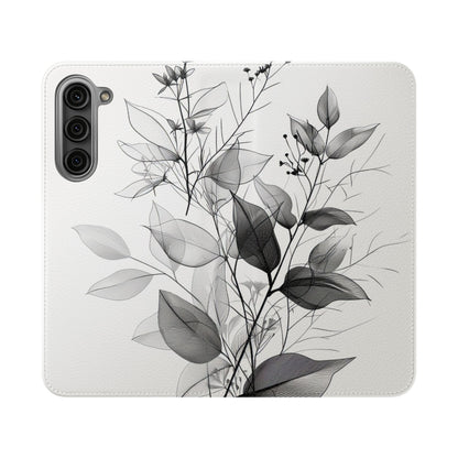 Silver Leaves - Samsung S23+ Case - Wallet