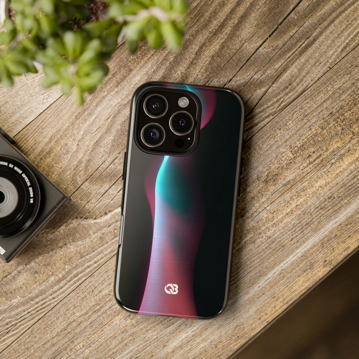 Neon Pixel Flow · Tough Phone Case for iPhone · Black
