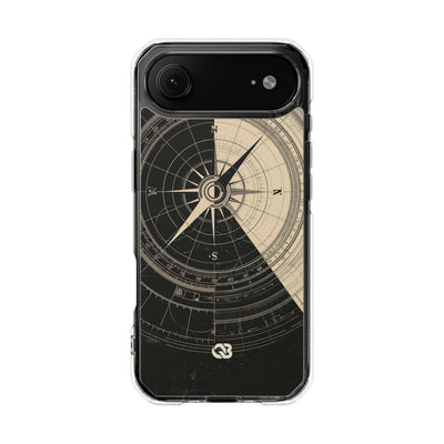 Beige Impact MagSafe Phone Case for iPhone - Obsidian Nautical Blueprint