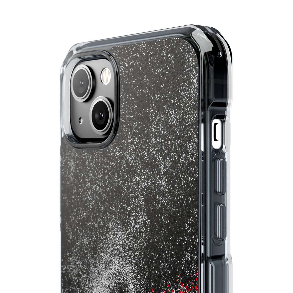 Crimson Noir Drip · Clear Impact Magnetic Phone Case for iPhone ·  Black