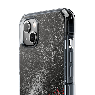 Crimson Noir Drip · Clear Impact Magnetic Phone Case for iPhone ·  Black