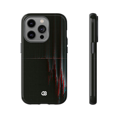 Black Tough Phone Case for iPhone - Corrupted Data Stream