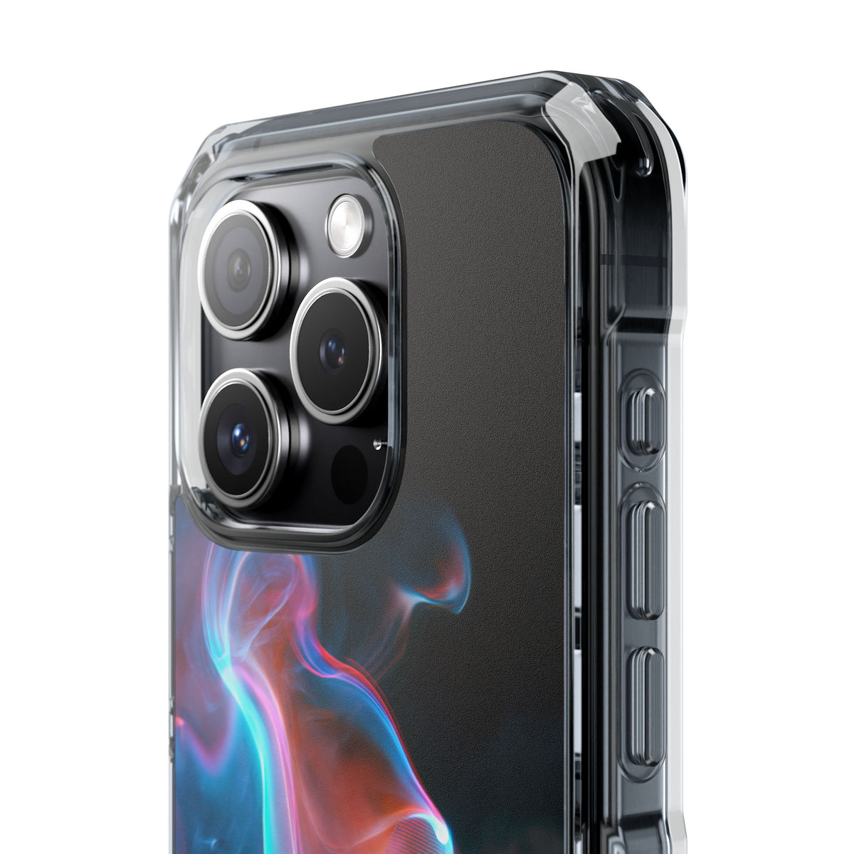 Neon Waveform · Clear Impact Magnetic Phone Case for iPhone · Black