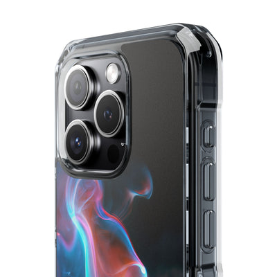 Neon Waveform · Clear Impact Magnetic Phone Case for iPhone · Black