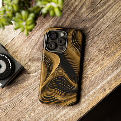 Gold Tough Phone Case for iPhone - Molten Copper Strands