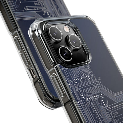 Blue Impact MagSafe Phone Case for iPhone - Cobalt Data Stream