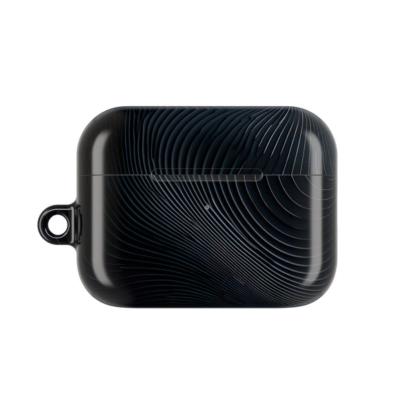 Obsidian Contours · Hard Case for AirPods & AirPods Pro · Black