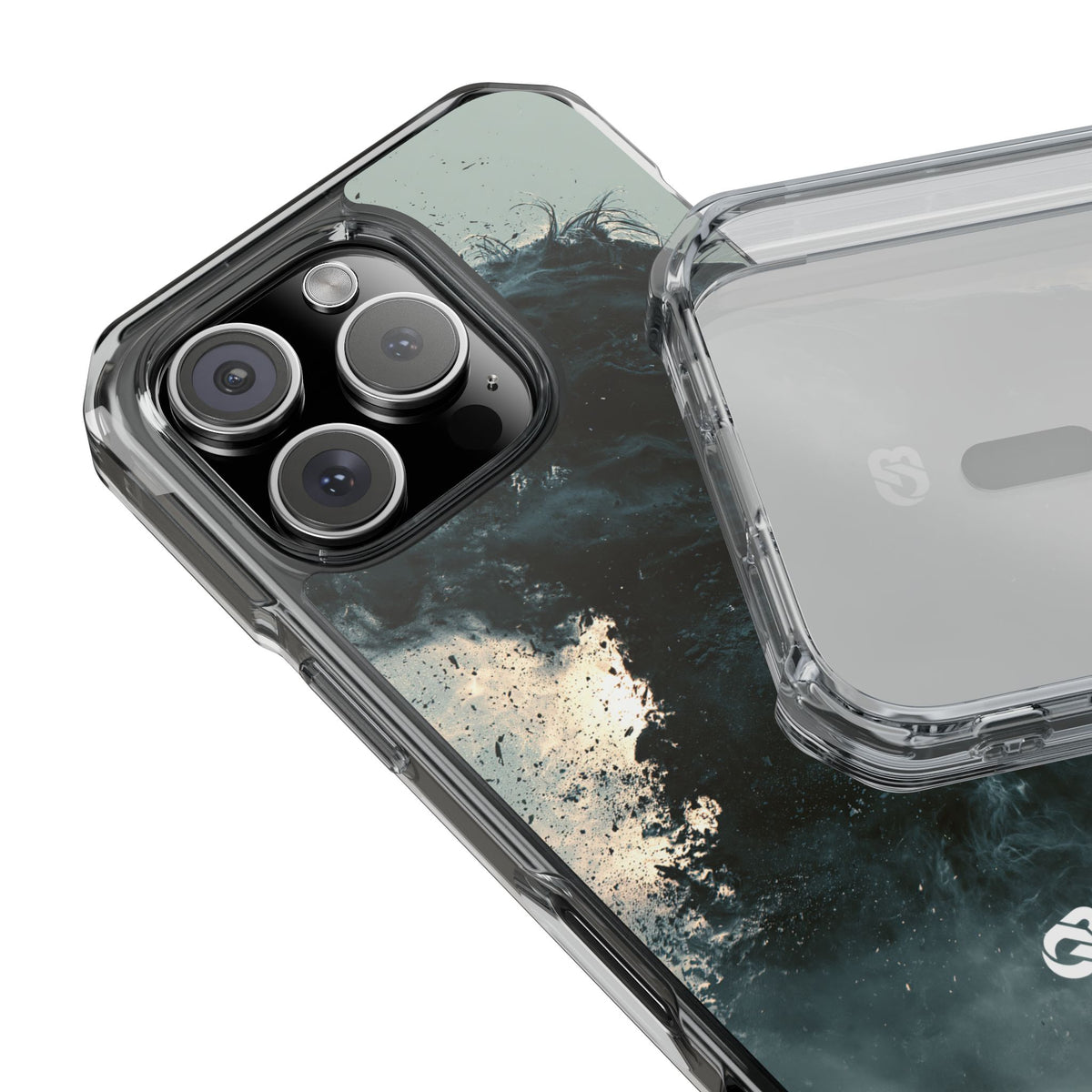 Ashen Dissolution · Clear Impact Magnetic Phone Case for iPhone ·  Black