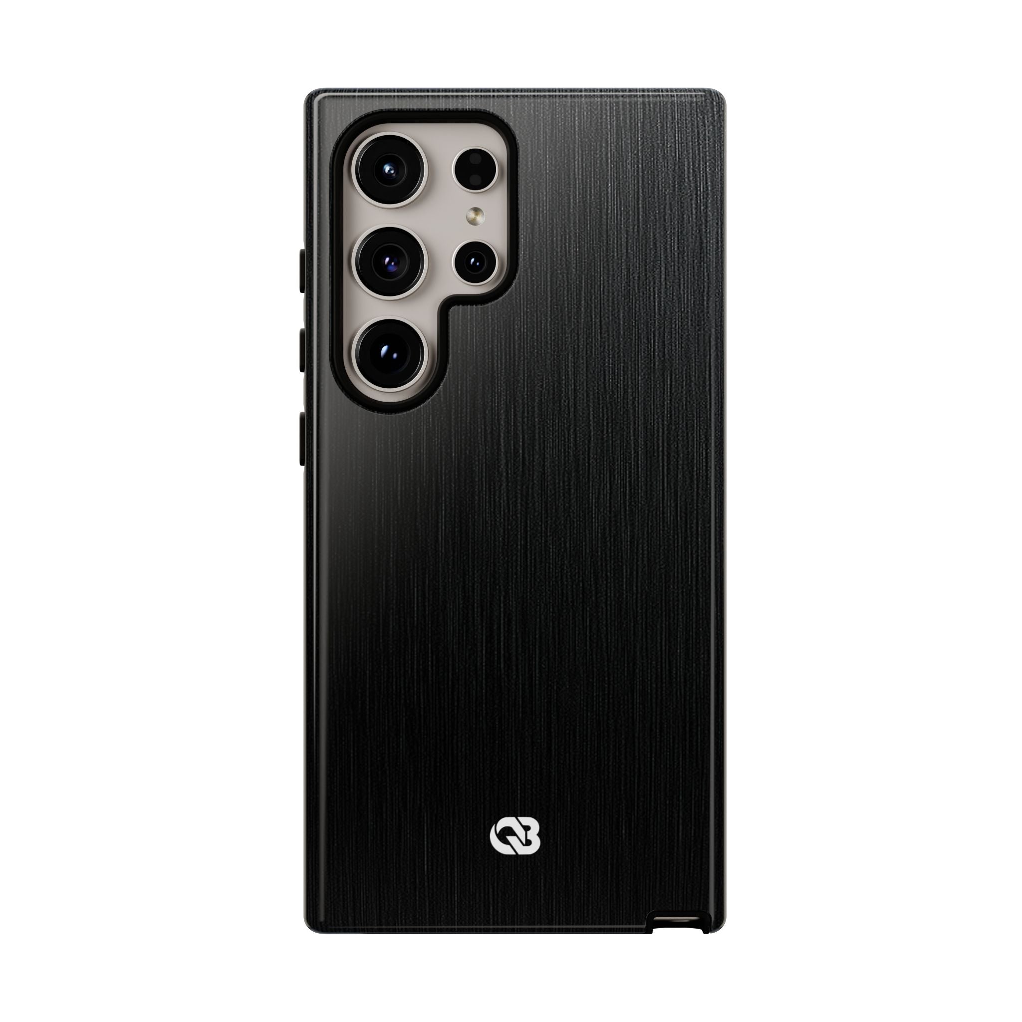 Black Tough Phone Case for Samsung - Brushed Obsidian Slate