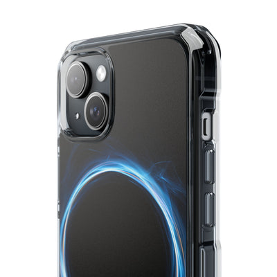 Luminous Corona · Clear Impact Magnetic Phone Case for iPhone · Blue