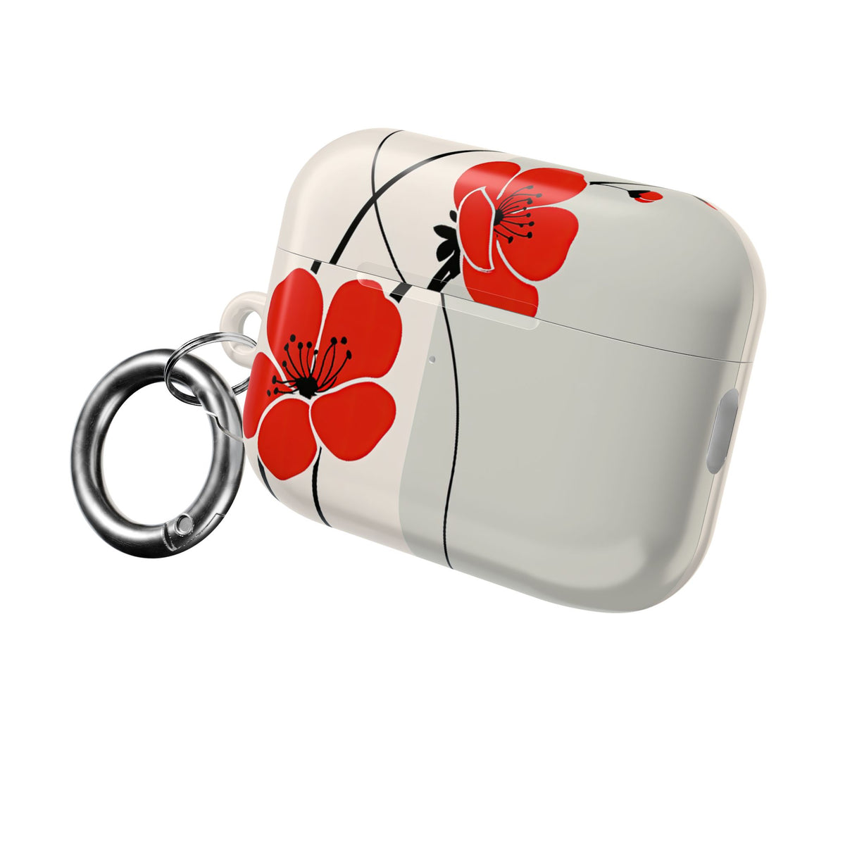 Scarlet Bloom Minimal · Hard Case for AirPods & AirPods Pro · Red
