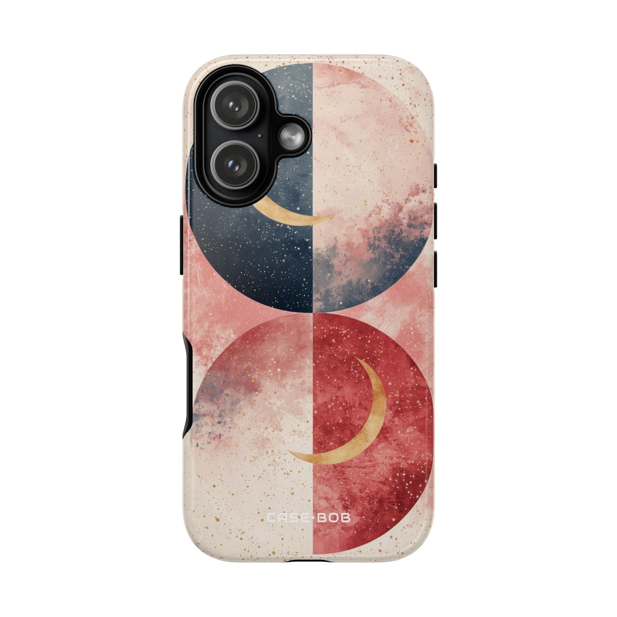 Golden Crescent Circles iPhone 17 Case - Tough - CASE•BOB