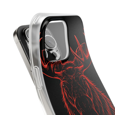 Crimson Horizon Moose · Lite Phone Case for iPhone ·  Black