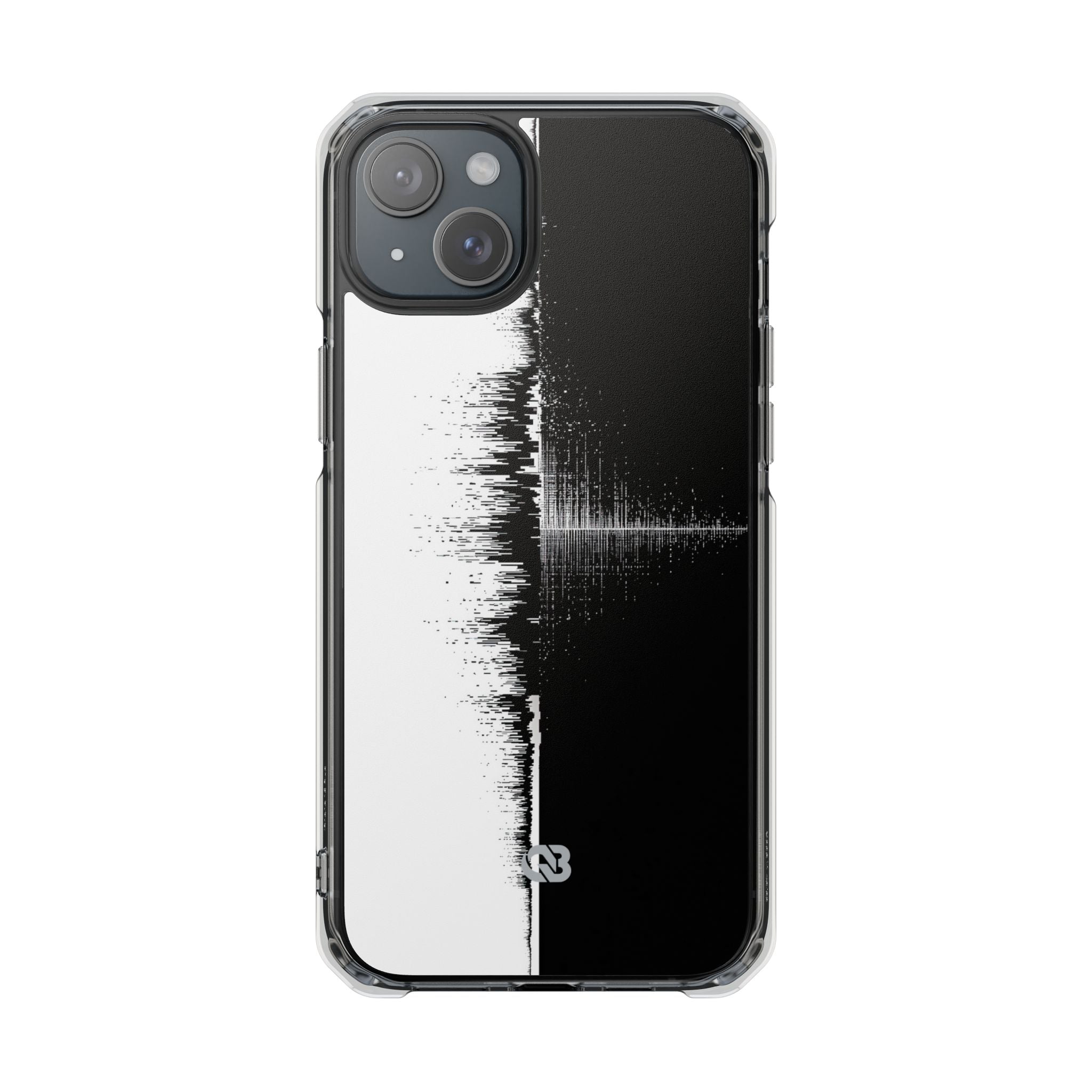 Black Impact MagSafe Phone Case for iPhone - Static Signal Split