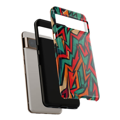Jagged Teal Static · Tough etui na telefon dla Google Pixel