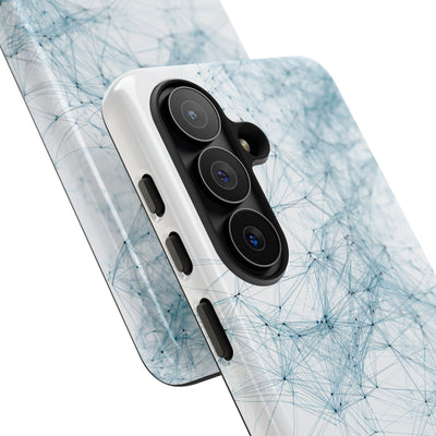 Blue Tough Phone Case for Samsung - Glacial Neural Web