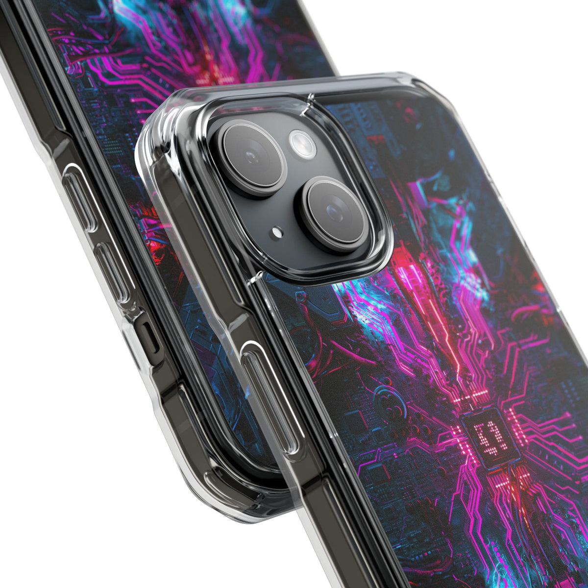 Neural Circuit Core · Clear Impact Magnetic Phone Case for iPhone ·  Black