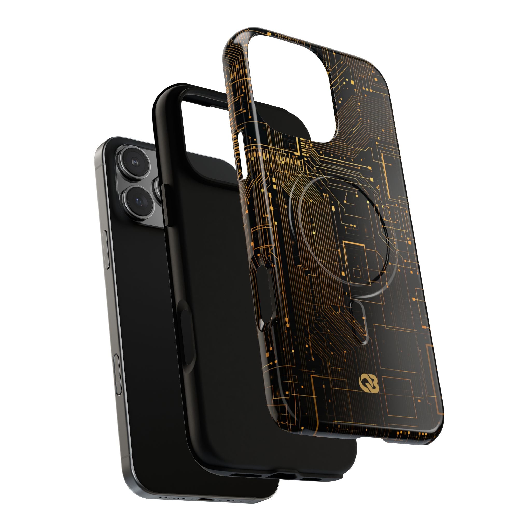 Gold Tough 2.0 Magsafe Phone Case for iPhone - Amber Core Mainframe