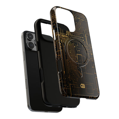 Gold Tough 2.0 Magsafe Phone Case for iPhone - Amber Core Mainframe