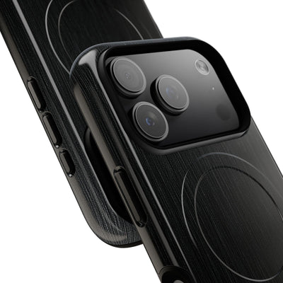 Obsidian Brushed Steel · Tough 2.0 Magnetic Phone Case for iPhone · Black