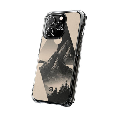 Beige Impact MagSafe Phone Case for iPhone - Obsidian Summit Parchment