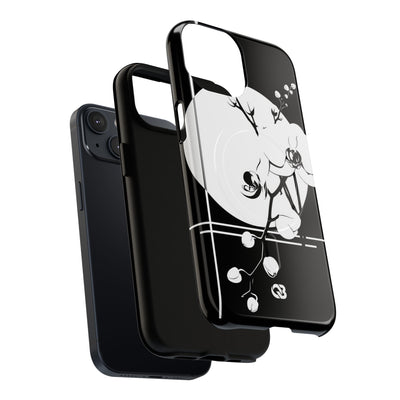 Black Tough 2.0 Magsafe Phone Case for iPhone - Lunar Orchid Grid