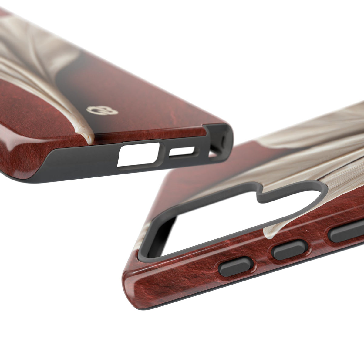 Carved Ivory Plume · Tough Phone Case for Samsung · Red