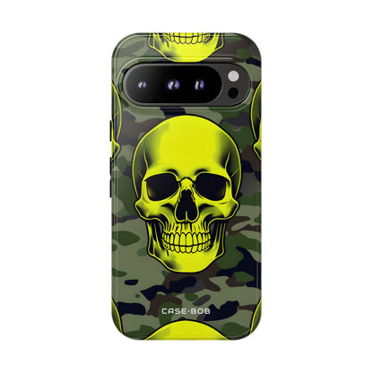 Neon Skull Camo Google Pixel 9 Pro Case - Tough