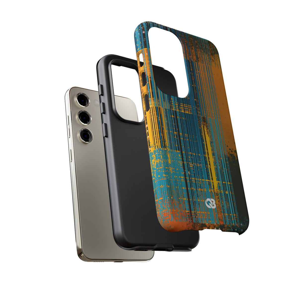 Cyber Glitch Stream · Tough Phone Case for Samsung · Teal