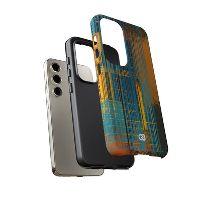 Cyber Glitch Stream · Tough Phone Case for Samsung · Teal